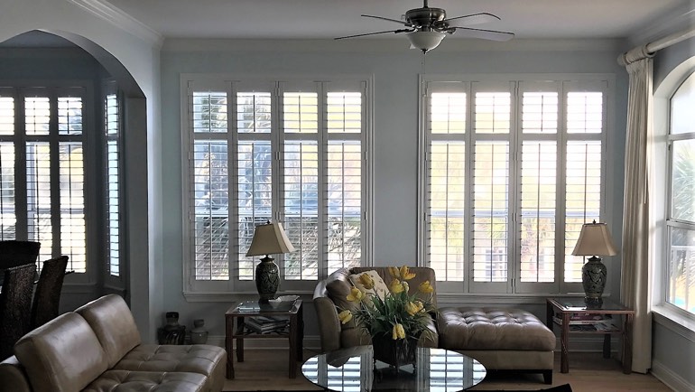 Destin family room shutters